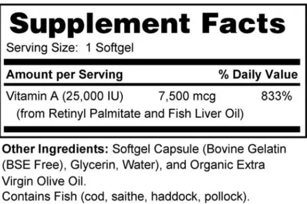 Vitamin A 25,000 IU - Image 2